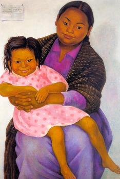 疊戈 裡維拉 Portrait of Modesta and Inesita,Retratos de Modesta e Inesita 疊戈 裡維拉 Portrait of Modesta and Inesita,Retratos de Modesta e Inesita